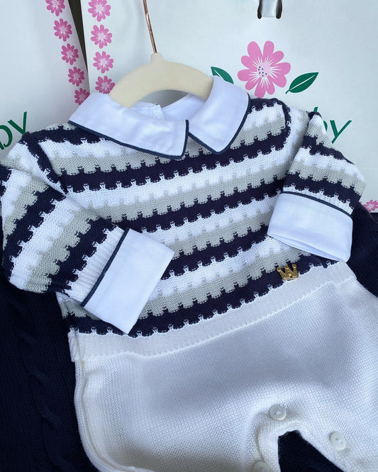 PROMOÇÃO Kit Saída Maternidade Com Pingente Dourado Personalizável Completa  - Veste Até 4 Meses (Menino)